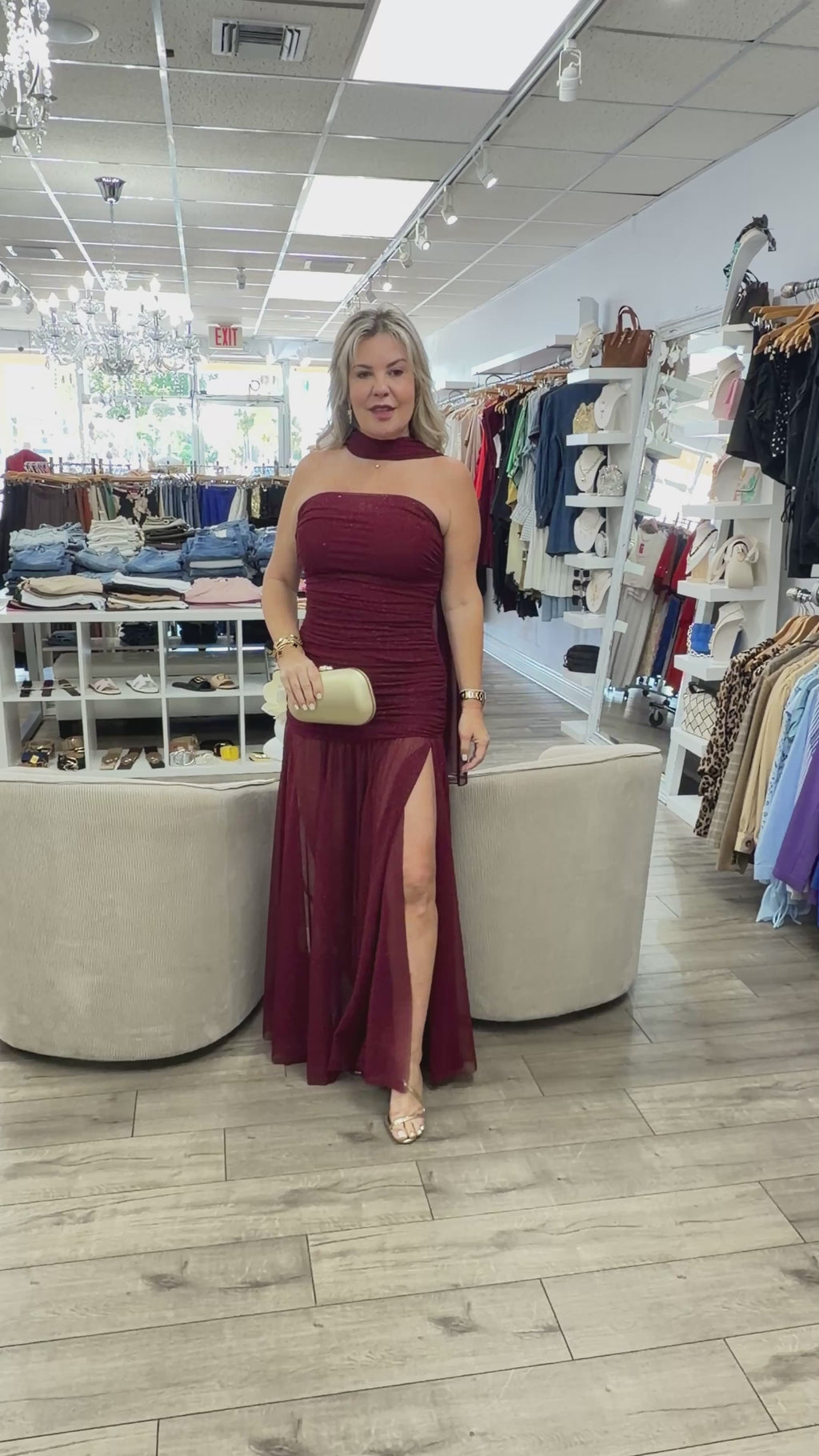 BORDEAU - DRESS